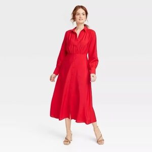 A New Day Red Buttoned Maxi Dress